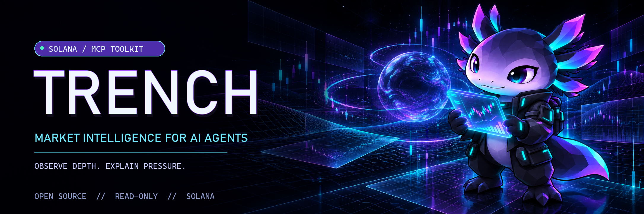 TRENCH — market tools for AI agents, Solana and open source